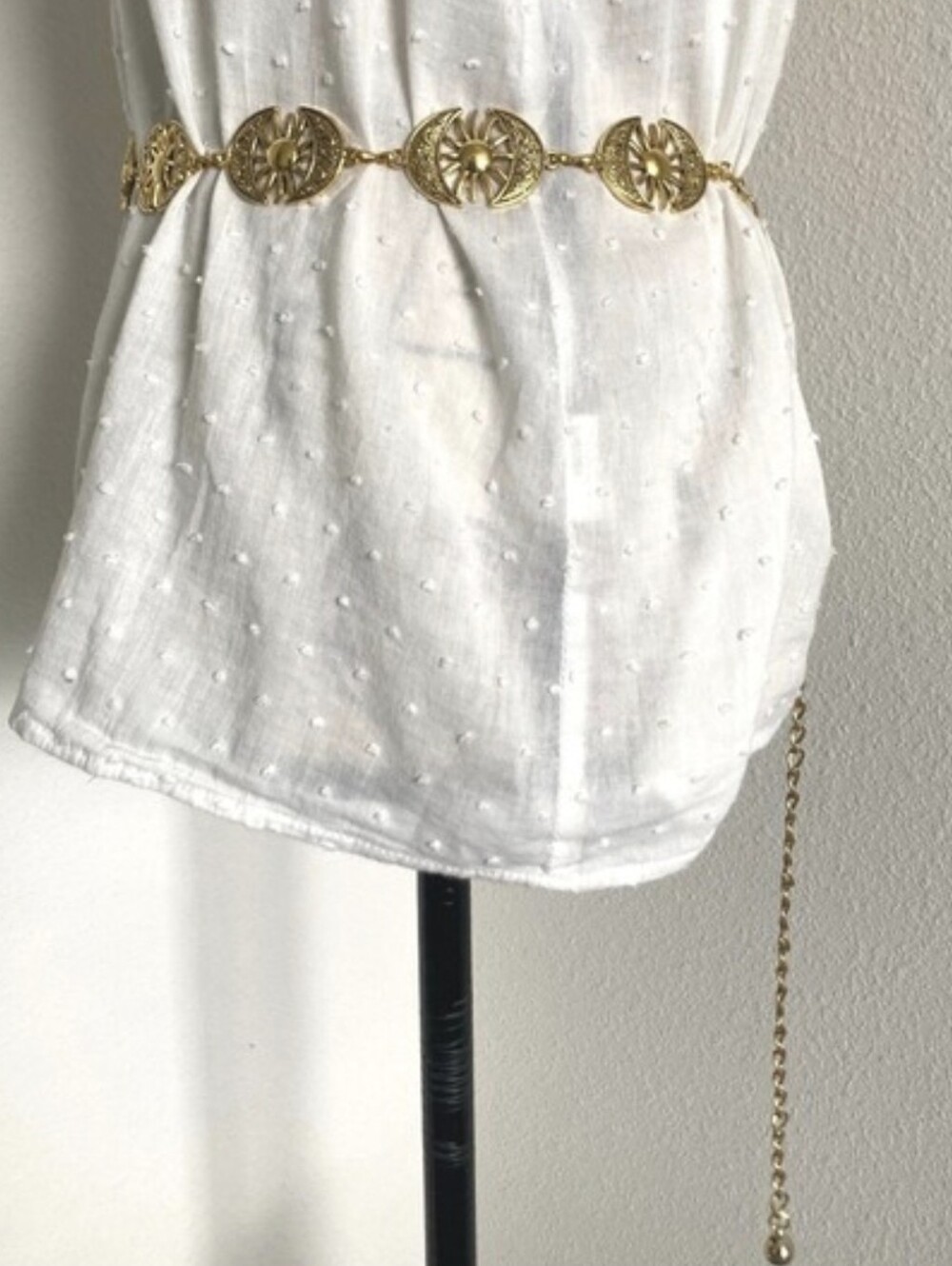 Gold Concho Chunky Sun Moon Chain waist Belt XS to XL Medallion boho Celestial - Picture 9 of 14